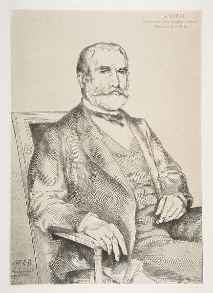 Portrait of Louis Robert, 1873. Creator: Felix Bracquemond