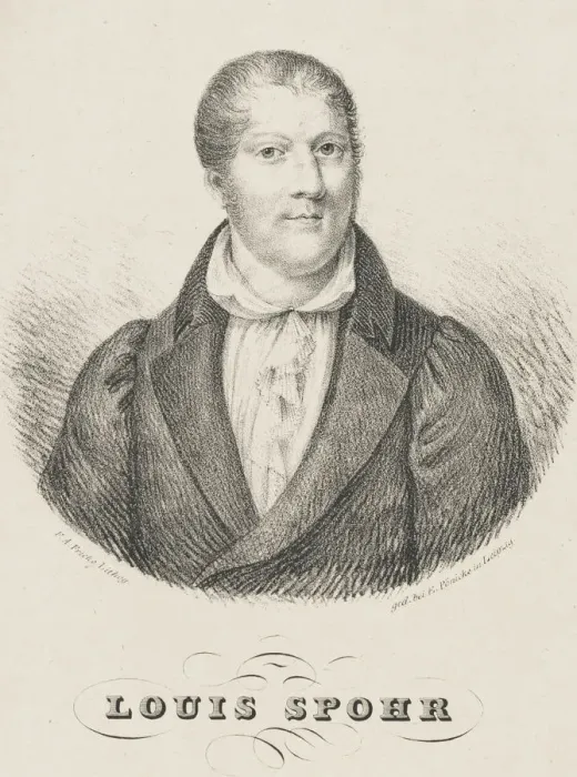 Framed Print : Portrait of Louis Spohr (1784-1859), c. 1830-1840. Creator: Fricke, Friedrich August (1784-1858) Framed Print : Portrait of Louis Spohr (1784-1859), c. 1830-1840. Creator: Fricke, Friedrich August (1784-1858)