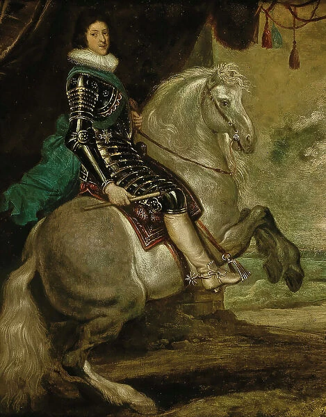 Portrait of Louis XIII of France (1601-1643) on horseback, 1620s. Creator: Rubens, Peter Paul, (School)