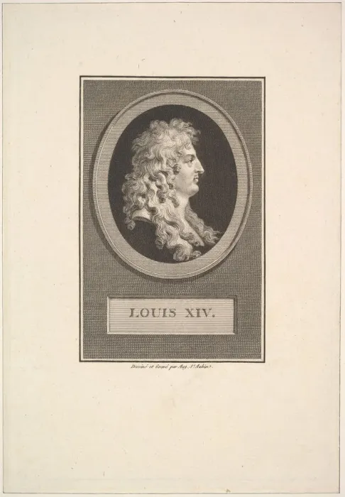 Framed Print : Portrait of Louis XIV, 1779. Creator: Augustin de Saint-Aubin Framed Print : Portrait of Louis XIV, 1779. Creator: Augustin de Saint-Aubin