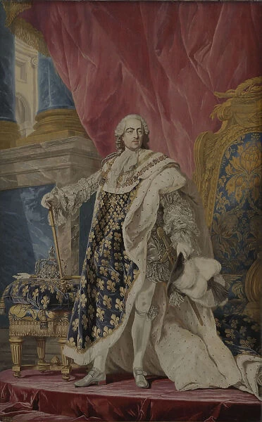 Portrait of Louis XV in his royal costume, ca 1769. Artist: Cozette, Pierre Francois (1749-1794)