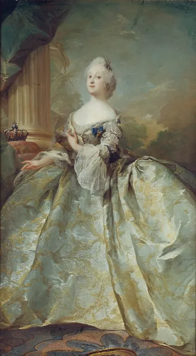 Framed Print : Portrait of Louise of Great Britain (1724-1751), Queen of Denmark, 1751. Creator: Pilo, Carl Gustaf (1711-1793) Framed Print : Portrait of Louise of Great Britain (1724-1751), Queen of Denmark, 1751. Creator: Pilo, Carl Gustaf (1711-1793)