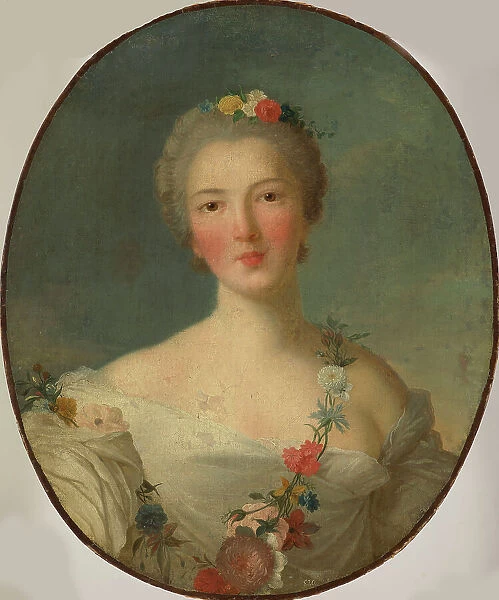 Portrait of Louise Henriette de Bourbon (1726-1759), Duchess of Orléans, 1790-1791. Creator: David, Jacques Louis, (School)