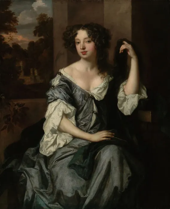 Framed Print : Portrait of Louise de Keroualle, Duchess of Portsmouth, about 1671-1674. Creator: Peter Lely Framed Print : Portrait of Louise de Keroualle, Duchess of Portsmouth, about 1671-1674. Creator: Peter Lely