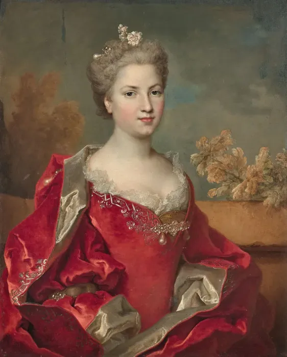 Framed Print : Portrait of Louise de Rohan duchess of Montbazon (1704-1780), 1725-1730. Creator: Largilliere Framed Print : Portrait of Louise de Rohan duchess of Montbazon (1704-1780), 1725-1730. Creator: Largilliere
