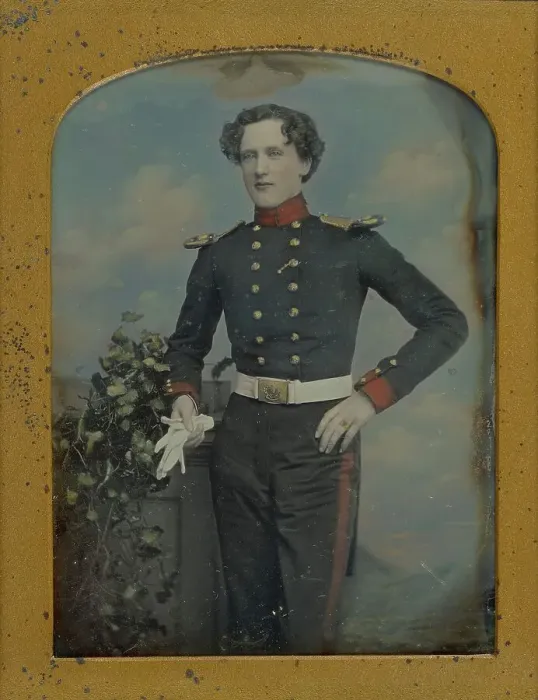 Framed Print : Portrait of Lt. Robert Horsely Cockerell, 1852-1855. Creator: William Edward Kilburn Framed Print : Portrait of Lt. Robert Horsely Cockerell, 1852-1855. Creator: William Edward Kilburn