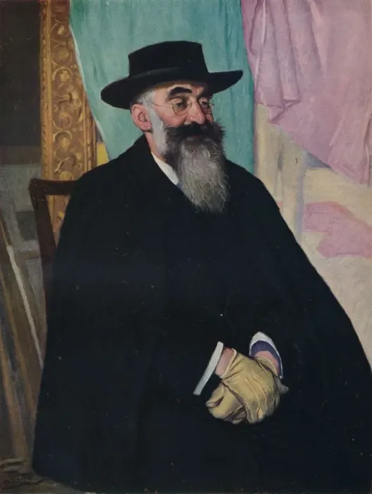 Framed Print : Portrait of Lucien Pissarro, Esq, 1920. Artist: William Strang Framed Print : Portrait of Lucien Pissarro, Esq, 1920. Artist: William Strang
