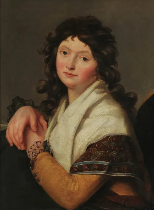 Framed Print : Portrait of Lucile Desmoulins, nee Duplessis (1770-1794), 1791. Creator: Regnault, Jean-Baptiste (1754-1829) Framed Print : Portrait of Lucile Desmoulins, nee Duplessis (1770-1794), 1791. Creator: Regnault, Jean-Baptiste (1754-1829)