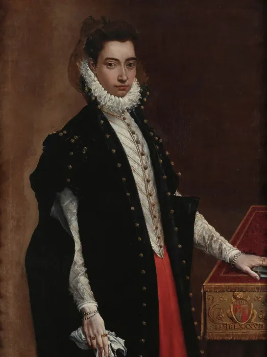Framed Print : Portrait of Lucrezia Bentivoglio Leoni, 1589. Creator: Carracci, Lodovico (1555-1619) Framed Print : Portrait of Lucrezia Bentivoglio Leoni, 1589. Creator: Carracci, Lodovico (1555-1619)