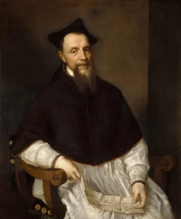 Framed Print : Portrait of Ludovico Beccadelli (1501-1572), Bishop of Bologna, 1552 Framed Print : Portrait of Ludovico Beccadelli (1501-1572), Bishop of Bologna, 1552