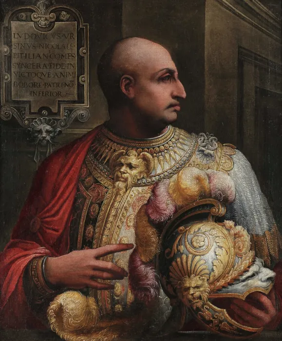 Framed Print : Portrait of Ludovico Orsini, c1531-1543. Creator: Salviati (Rossi), Francesco (1510-1563) Framed Print : Portrait of Ludovico Orsini, c1531-1543. Creator: Salviati (Rossi), Francesco (1510-1563)