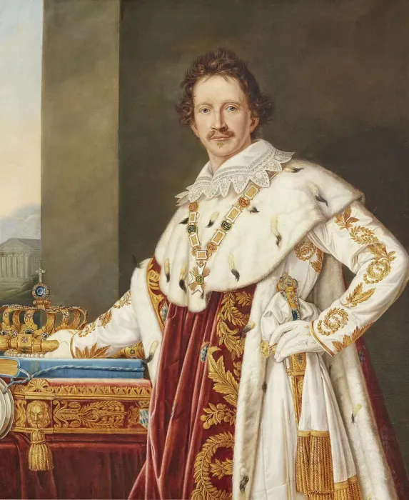 Framed Print : Portrait of Ludwig I of Bavaria (1786-1868) in Anointment Robe Framed Print : Portrait of Ludwig I of Bavaria (1786-1868) in Anointment Robe