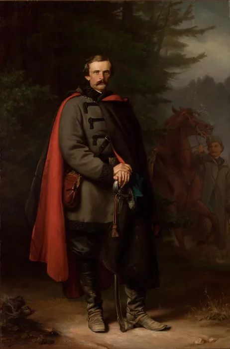 Framed Print : Portrait of Ludwik Mycielski, 1865. Creator: Jozef Simmler Framed Print : Portrait of Ludwik Mycielski, 1865. Creator: Jozef Simmler