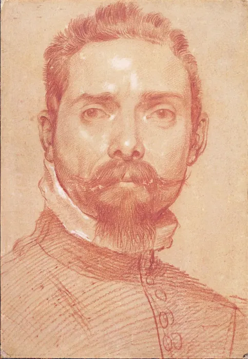 Framed Print : Portrait of the Lute Player Giulio Mascheroni, ca 1594. Artist: Carracci, Annibale (1560-1609) Framed Print : Portrait of the Lute Player Giulio Mascheroni, ca 1594. Artist: Carracci, Annibale (1560-1609)
