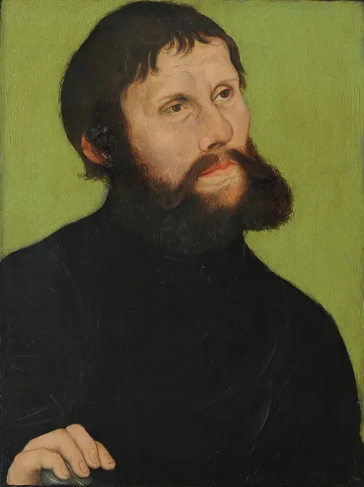 Framed Print : Portrait of Luther (1483-1546) as Junker Jorg, 1521 Framed Print : Portrait of Luther (1483-1546) as Junker Jorg, 1521