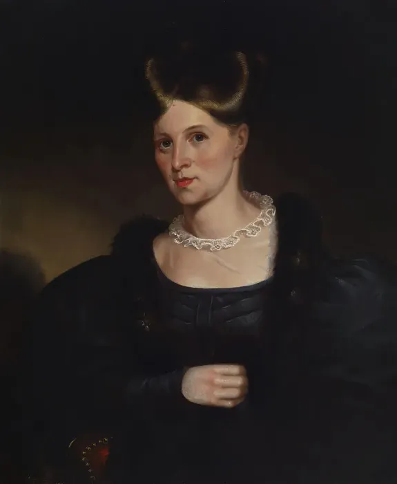 Framed Print : Portrait of Lydia Lloyd Murray, 1833. Creator: Alfred Jacob Miller Framed Print : Portrait of Lydia Lloyd Murray, 1833. Creator: Alfred Jacob Miller