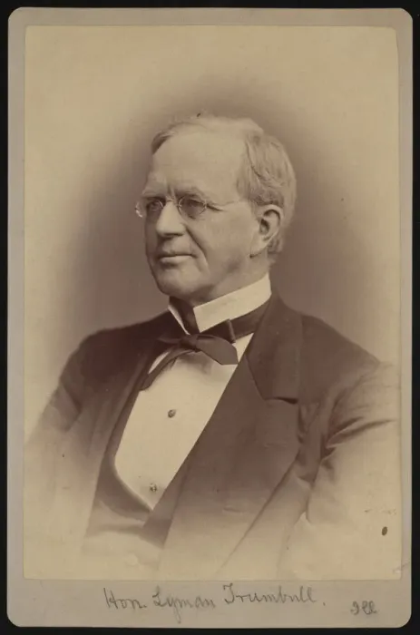 Framed Print : Portrait of Lyman Trumbull (1813-1896), 1877. Creator: Samuel Montague Fassett Framed Print : Portrait of Lyman Trumbull (1813-1896), 1877. Creator: Samuel Montague Fassett