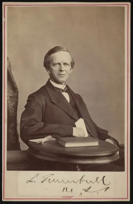 Framed Print : Portrait of Lyman Trumbull (1813-1896), Before 1876. Creator: John Carbutt Framed Print : Portrait of Lyman Trumbull (1813-1896), Before 1876. Creator: John Carbutt