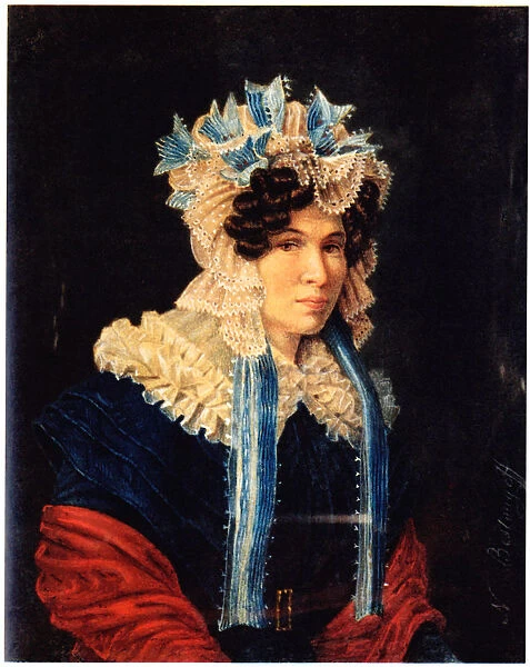 Portrait of Lyubov Ivanovna Stepovaya (1783-1858), 1927. Artist: Bestuzhev, Nikolai Alexandrovich (1791-1855)