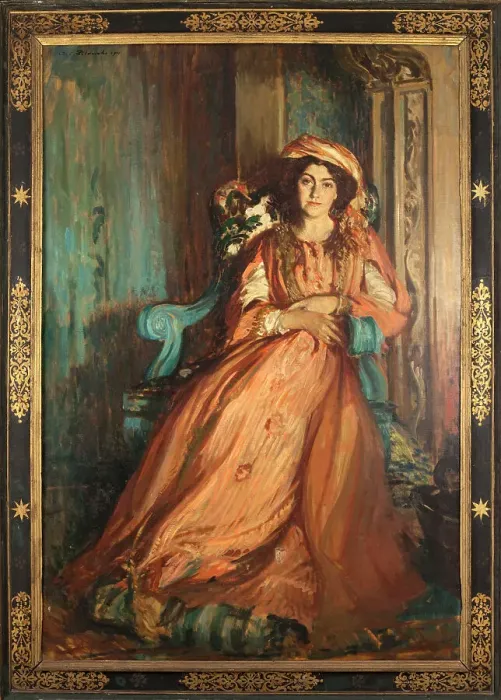 Framed Print : Portrait of Mabel Dodge at Villa Curonia, Florence, 1911. Creator: Jacques Emile Blanche Framed Print : Portrait of Mabel Dodge at Villa Curonia, Florence, 1911. Creator: Jacques Emile Blanche