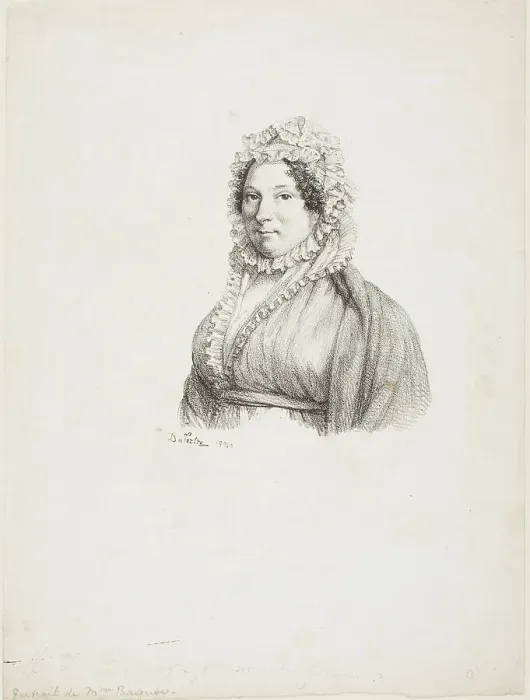 Framed Print : Portrait of Madame Baquoy, 1820. Creator: Andre Dutertre Framed Print : Portrait of Madame Baquoy, 1820. Creator: Andre Dutertre