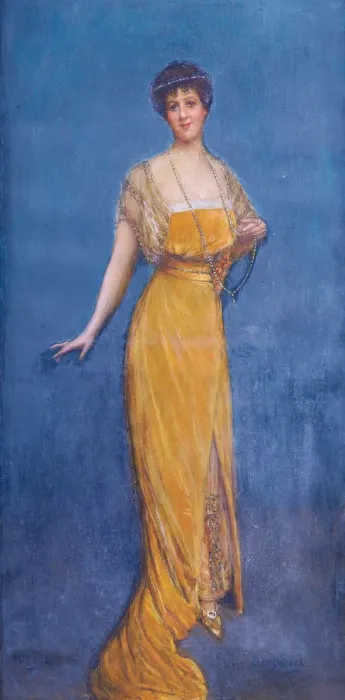 Framed Print : Portrait of Madame Blanche Vesnitch (nee Ulman), 1913. Creator: Beraud, Jean (1849-1936) Framed Print : Portrait of Madame Blanche Vesnitch (nee Ulman), 1913. Creator: Beraud, Jean (1849-1936)