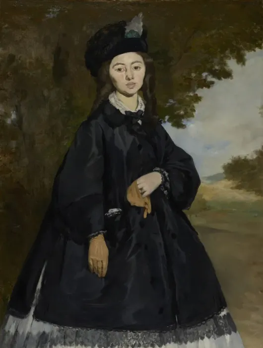 Framed Print : Portrait of Madame Brunet, ca 1863. Artist: Manet, Edouard (1832-1883) Framed Print : Portrait of Madame Brunet, ca 1863. Artist: Manet, Edouard (1832-1883)
