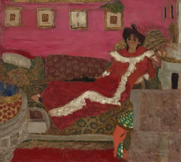 Framed Print : Portrait de Madame Delierre (Symphonie en rouge), c1901. Creator: Vuillard, Edouard (1868-1940) Framed Print : Portrait de Madame Delierre (Symphonie en rouge), c1901. Creator: Vuillard, Edouard (1868-1940)