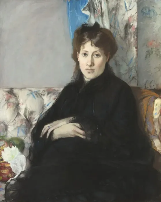 Framed Print : Portrait of Madame Edma Pontillon, nee Morisot, 1871. Artist: Morisot, Berthe (1841-1895) Framed Print : Portrait of Madame Edma Pontillon, nee Morisot, 1871. Artist: Morisot, Berthe (1841-1895)