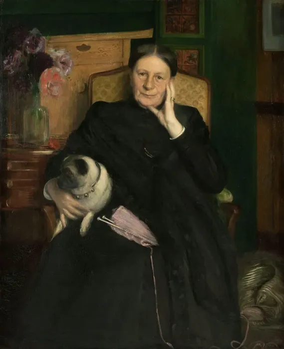 Framed Print : Portrait of Madame Emile Blanche, mother of the artist, between 1890 and 1893. Creator: Jacques Emile Blanche Framed Print : Portrait of Madame Emile Blanche, mother of the artist, between 1890 and 1893. Creator: Jacques Emile Blanche