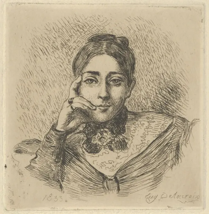 Framed Print : Portrait of Madame Frederic Villot, 1833. 1833. Creator: Eugene Delacroix Framed Print : Portrait of Madame Frederic Villot, 1833. 1833. Creator: Eugene Delacroix