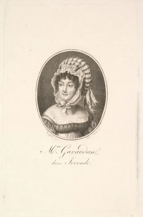 Framed Print : Portrait of Madame Gavaudan. Creator: Augustin de Saint-Aubin