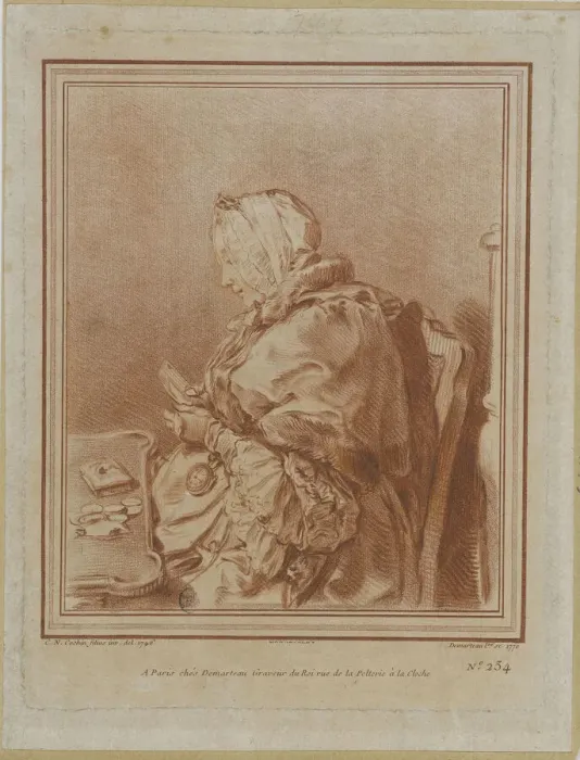 Framed Print : Portrait of Madame Geoffrin (1699-1777), 1770. Creator: Demarteau, Gilles (1722-1776) Framed Print : Portrait of Madame Geoffrin (1699-1777), 1770. Creator: Demarteau, Gilles (1722-1776)