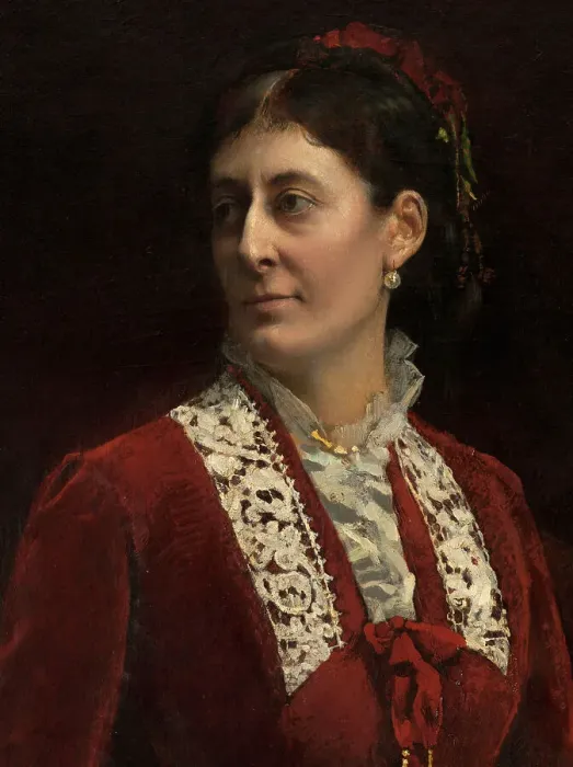 Framed Print : Portrait of Madame Georges Ehrler, 1880. Creator: Leon Joseph Florentin Bonnat Framed Print : Portrait of Madame Georges Ehrler, 1880. Creator: Leon Joseph Florentin Bonnat
