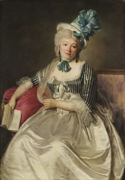 Framed Print : Portrait of Madame Grasset, 1791. Creator: Landry, Louis (active 1791-1798) Framed Print : Portrait of Madame Grasset, 1791. Creator: Landry, Louis (active 1791-1798)