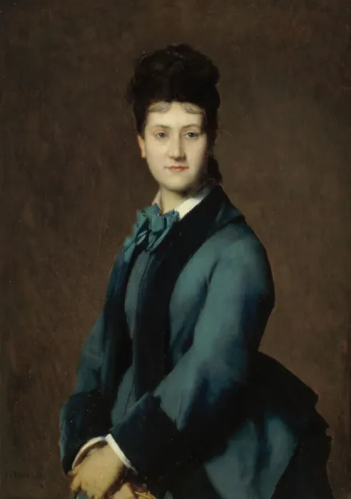Framed Print : Portrait de Madame Jeantaud, 1875. Creator: Jean Jacques Henner Framed Print : Portrait de Madame Jeantaud, 1875. Creator: Jean Jacques Henner