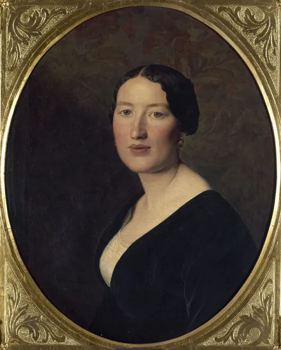 Framed Print : Portrait of Madame Josef Bayer, 1854. Creator: Ferdinand Georg Waldmuller Framed Print : Portrait of Madame Josef Bayer, 1854. Creator: Ferdinand Georg Waldmuller