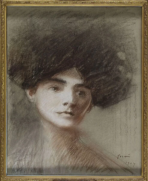 Portrait of Madame Marie de Régnier, née de Hérédia, 1907. Creator: Forain, Jean-Louis (1852-1931)