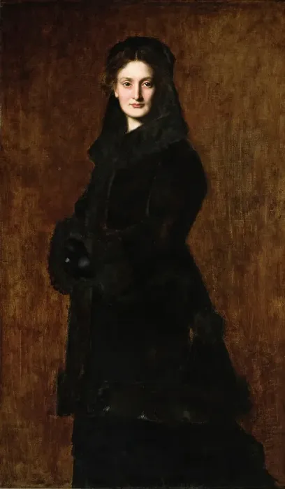 Framed Print : Portrait of Madame Paul Duchesne-Fournet (image 2 of 5), 1879. Creator: Jean Jacques Henner Framed Print : Portrait of Madame Paul Duchesne-Fournet (image 2 of 5), 1879. Creator: Jean Jacques Henner