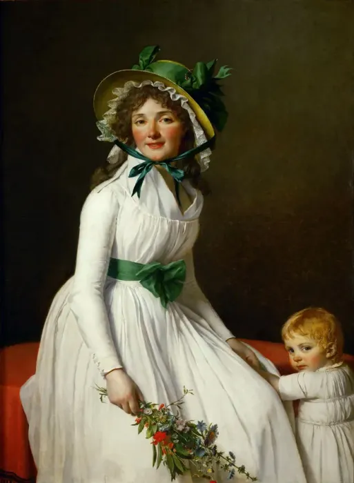 Framed Print : Portrait of Madame Pierre Seriziat and her Son, Emile. Artist: David, Jacques Louis (1748-1825) Framed Print : Portrait of Madame Pierre Seriziat and her Son, Emile. Artist: David, Jacques Louis (1748-1825)