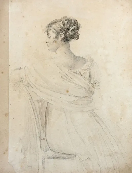 Framed Print : Portrait of Madame Recamier (1777-1849). Creator: Gerard, Francois Pascal Simon Framed Print : Portrait of Madame Recamier (1777-1849). Creator: Gerard, Francois Pascal Simon