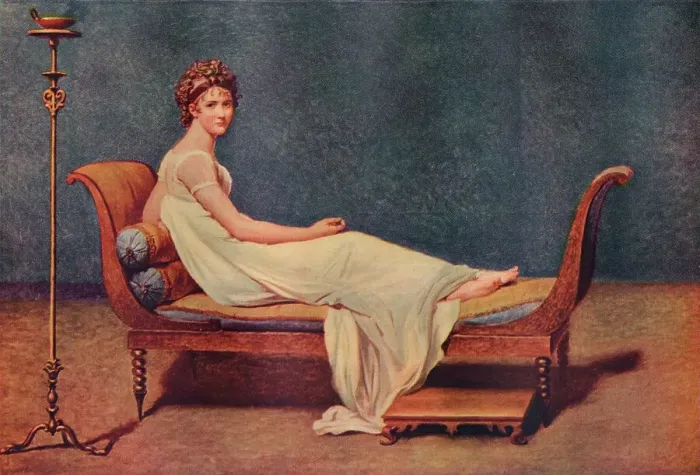 Framed Print : Portrait of Madame Recamier, 1800, (1911). Artist: Jacques-Louis David Framed Print : Portrait of Madame Recamier, 1800, (1911). Artist: Jacques-Louis David