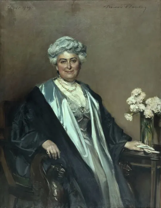 Framed Print : Portrait of Madame Soyer, 1909. Creator: Francois Flameng Framed Print : Portrait of Madame Soyer, 1909. Creator: Francois Flameng