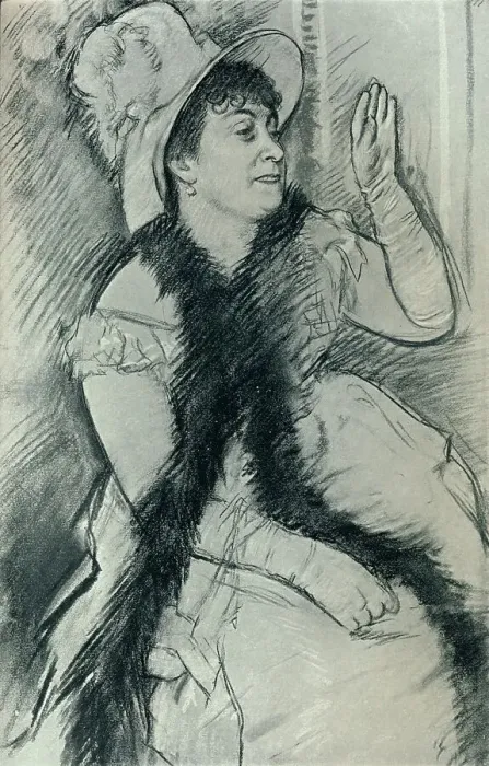 Framed Print : Portrait of Madame X, c19th century. Artist: Edgar Degas Framed Print : Portrait of Madame X, c19th century. Artist: Edgar Degas