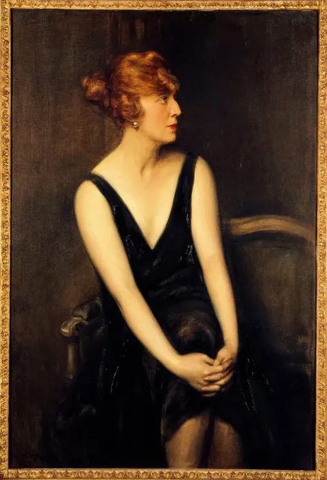 Framed Print : Portrait of Madame Yves Busser (born Christiane Alexandre), 1925. Creator: Jules Cayron Framed Print : Portrait of Madame Yves Busser (born Christiane Alexandre), 1925. Creator: Jules Cayron