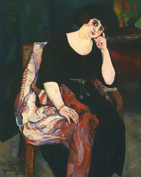 Framed Print : Portrait of Madame Zamaron. Artist: Valadon, Suzanne (1865-1938) Framed Print : Portrait of Madame Zamaron. Artist: Valadon, Suzanne (1865-1938)