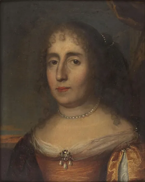 Framed Print : Portrait of Madeleine de Scudéry (1607-1701), 17th century. Creator: Anonymous Framed Print : Portrait of Madeleine de Scudéry (1607-1701), 17th century. Creator: Anonymous