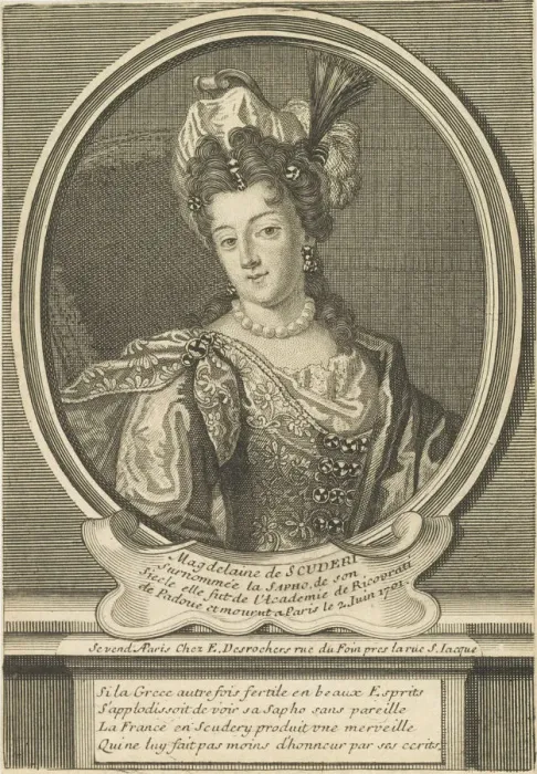 Framed Print : Portrait of Madeleine de Scudery (1607-1701), c Framed Print : Portrait of Madeleine de Scudery (1607-1701), c