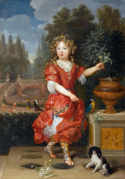 Portrait of Mademoiselle de Blois, Marie-Anne de Bourbon, daughter of Louis XIV