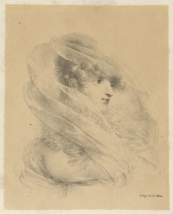 Framed Print : Portrait of Mademoiselle Ledieu, 1820. Creator: Jean-Baptiste Isabey Framed Print : Portrait of Mademoiselle Ledieu, 1820. Creator: Jean-Baptiste Isabey